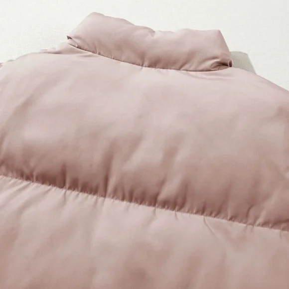 Pink Full Zipper Quilted Puffer Jacket - Picture 13 of 13